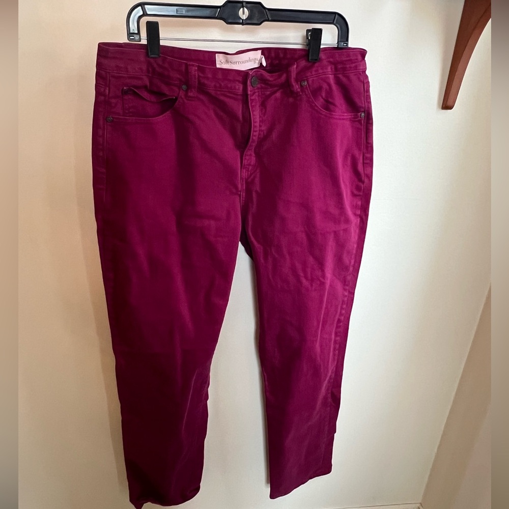 Soft Surroundings Garment Dyed Ankle Jeans, 16T